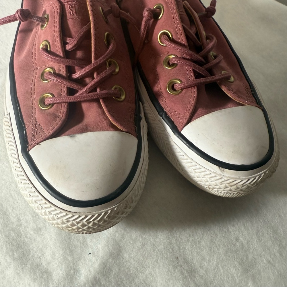 Converse All Star Chuck Taylors with Elastic Heel Pink Burgundy Color Women’s 7 - Picture 5 of 7